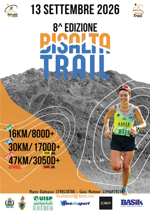 Domenica 13 settembre in piazza Italia l'8° edizione del Bisalta Trail della Boves Run