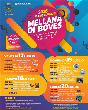 Da venerdì 17 luglio torna la grande festa in frazione Mellana di Boves