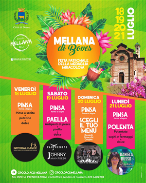 Dal 18 luglio torna la festa patronale della medaglia miracolosa a Mellana