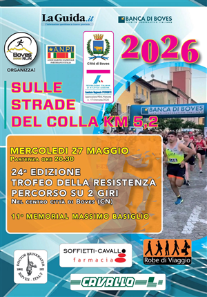 Torna mercoledì 27 maggio l’appuntamento con la corsa podistica “Sulle strade del Colla, Trofeo della Resistenza”.