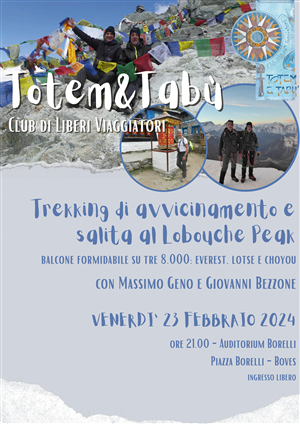Venerdì 23 febbraio una serata dedicata ai viaggi con l’associazione Totem & Tabù