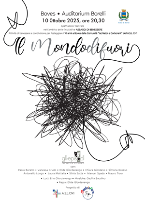 Venerdì 10 ottobre con la Compagnia degli Episodi si festeggiano i 10 anni della Comunità "Ischiator e Corborant" dell'A.S.L CN1