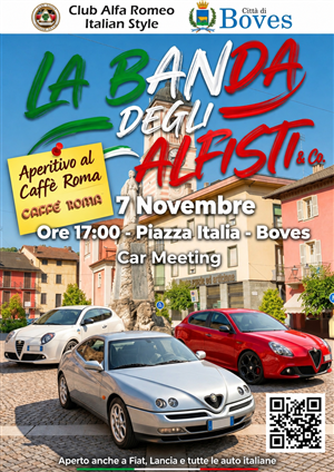 Sabato 7 novembre, in piazza Italia, il raduno della Banda degli Alfisti &Co
