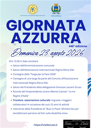 Domenica 23 agosto la 446ª edizione della Giornata Azzurra con l’Associazione Internazionale Regina Elena Odv
