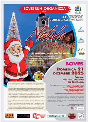 Domenica 21 dicembre torna il “Natale di solidarietà” della Boves Run