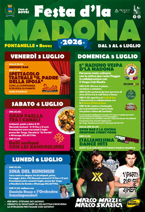 Torna a partire da venerdì 3 luglio la grande festa d’La Madona a Fontanelle di Boves.