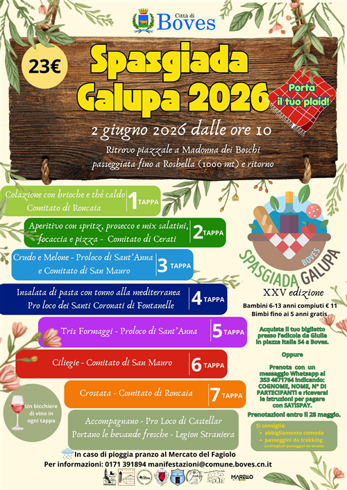 Martedì 2 giugno torna la Spasgiada Galupa!