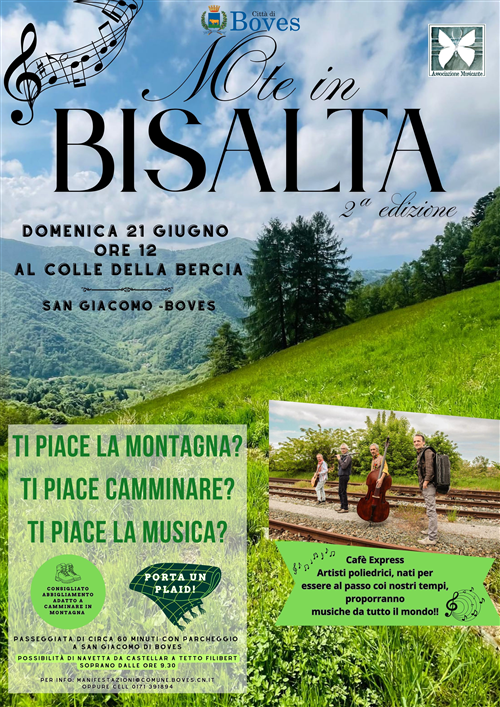 Torna domenica 21 giugno Note in Bisalta, il grande concerto ad alta quota al Colle della Bercia